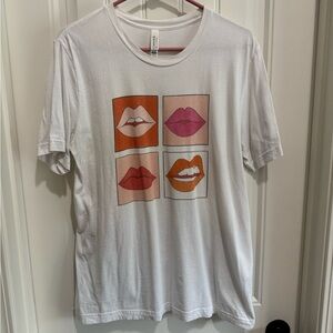 Graphic Tee with Lip Print